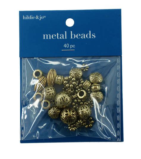 joann fabric metal spacer beads|40pc Gold Metal Cast Spacer Beads by hildie & jo .